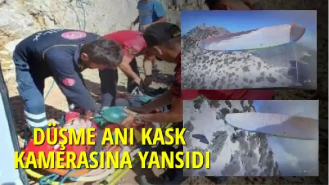 DÜŞME ANI KASK KAMERASINA YANSIDI