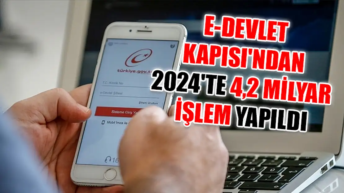 e-Devlet Kapısı'ndan 2024'te 4,2 milyar işlem yapıldı