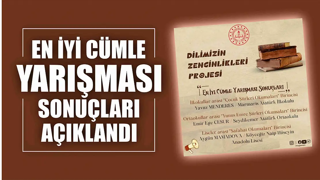 En İyi Cümle yarışması sonuçları açıklandı