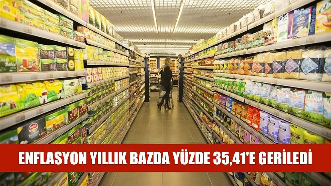 Enflasyon yıllık bazda yüzde 35,41'e geriledi