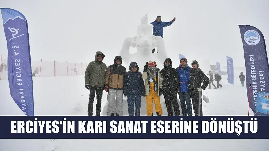 Erciyes'in karı sanat eserine dönüştü