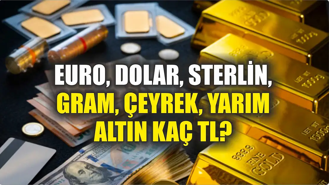 Euro, dolar, sterlin, gram, çeyrek, yarım altın kaç TL? 