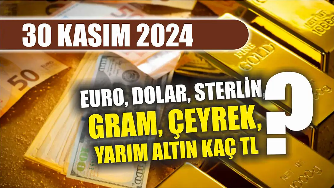 Euro, dolar, sterlin, gram, çeyrek, yarım altın kaç TL? 30 Kasım 2024 