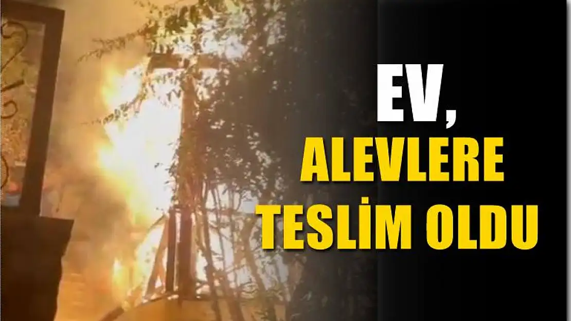 Ev, alevlere teslim oldu