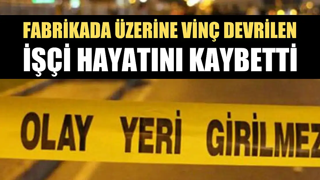 Fabrikada üzerine vinç devrilen işçi hayatını kaybetti