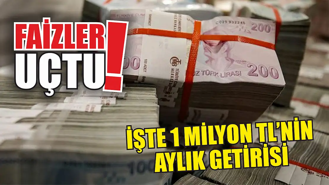 Faizler uçtu! İşte 1 milyon TL'nin aylık getirisi