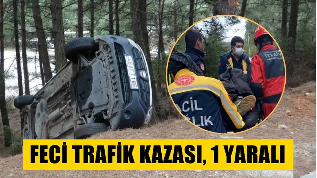 Feci trafik kazası, 1 yaralı