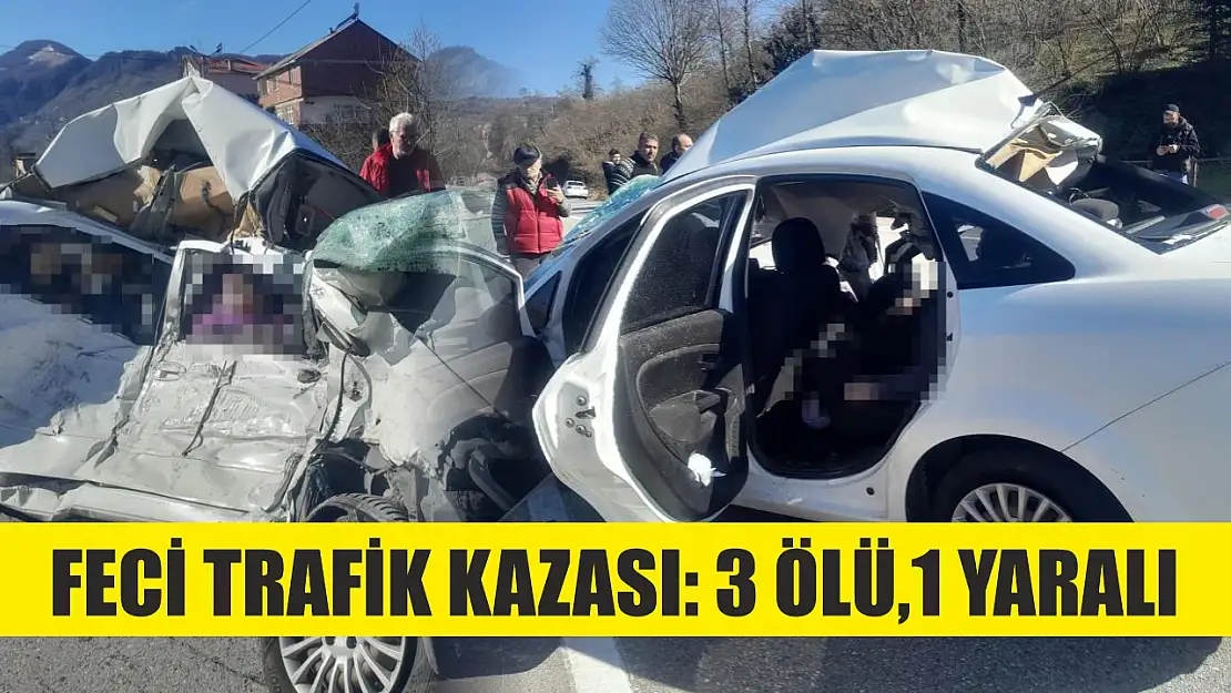 Feci trafik kazası: 3 ölü, 1 yaralı