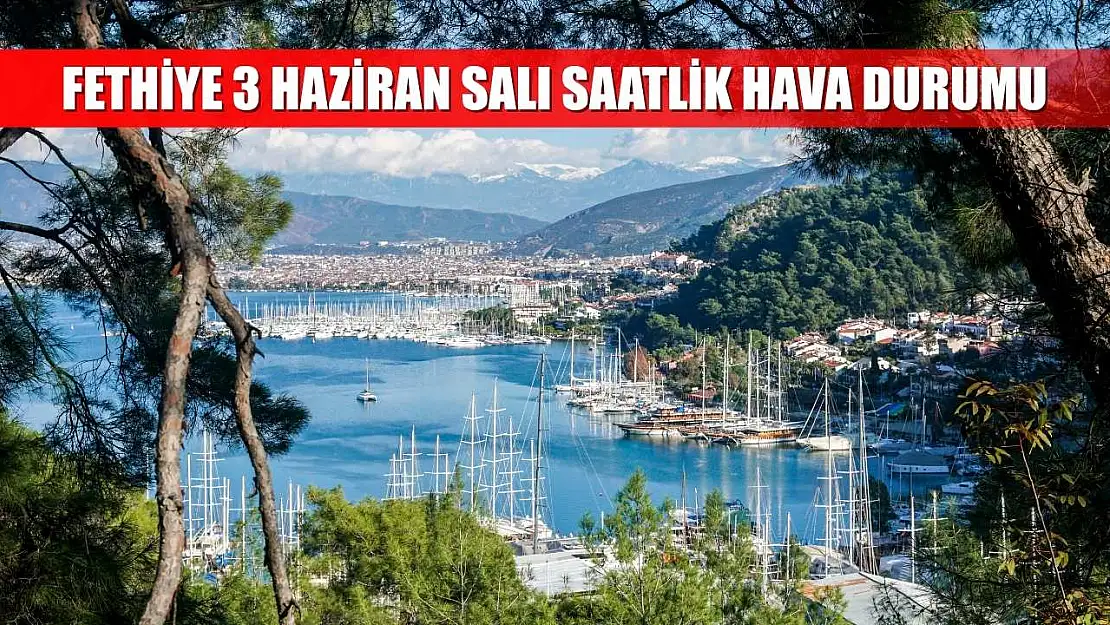 Fethiye 3 Haziran Salı Saatlik Hava Durumu