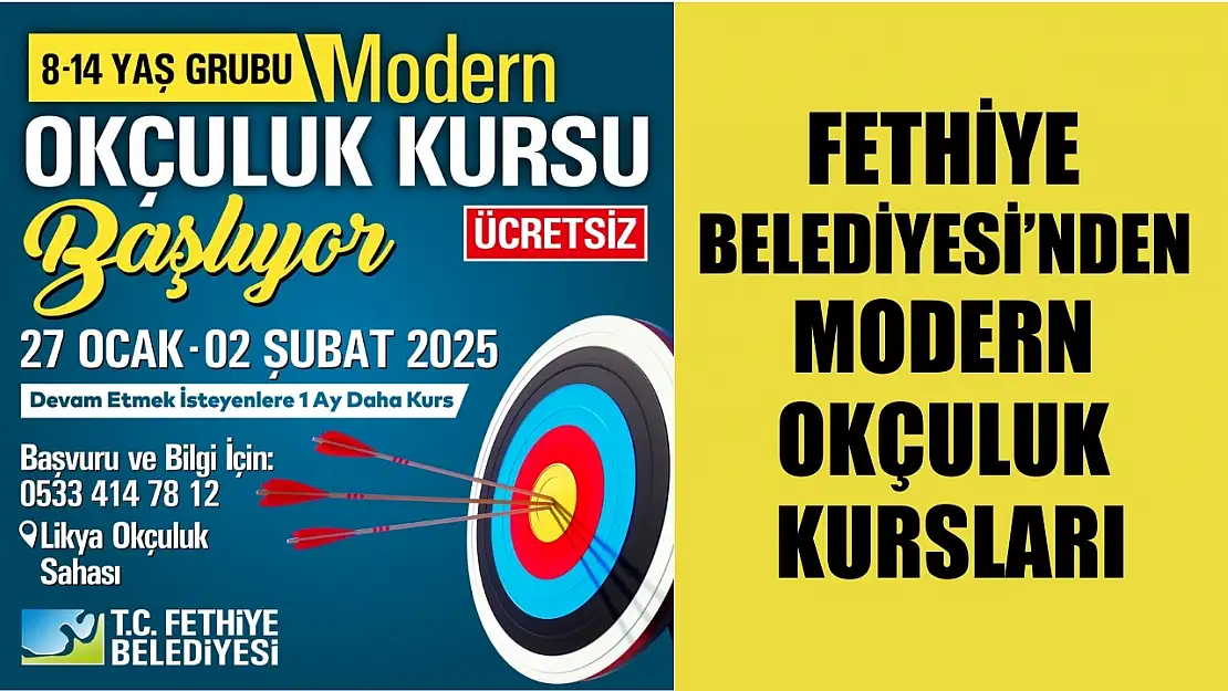 Fethiye Belediyesi'nden Modern Okçuluk Kursları