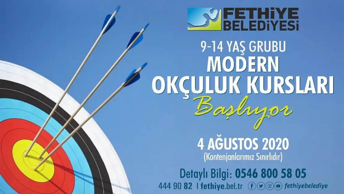 FETHİYE BELEDİYESPOR'DAN ÜCRETSİZ MODERN OKÇULUK KURSLARI