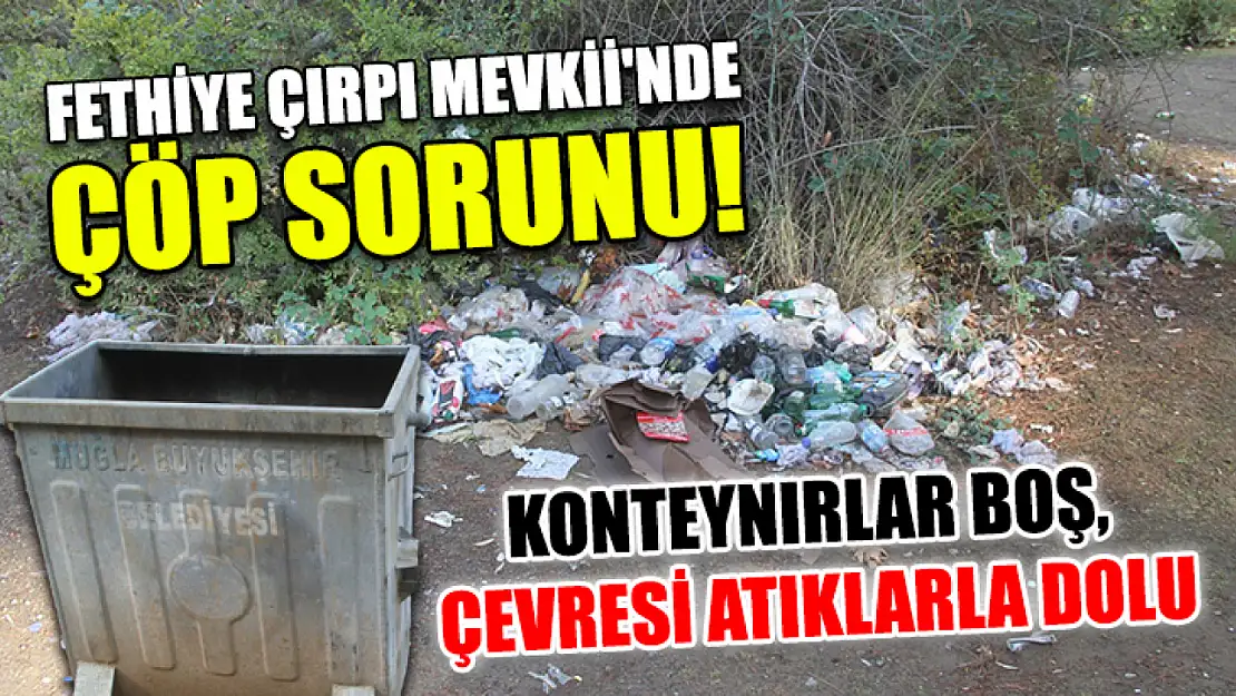 Fethiye Çırpı Mevkii'nde Çöp Sorunu! Konteynırlar boş, çevresi atıklarla dolu