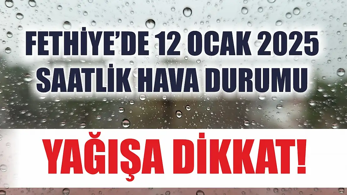 Fethiye'de 12 Ocak 2025 Saatlik Hava Durumu: Yağışa Dikkat!