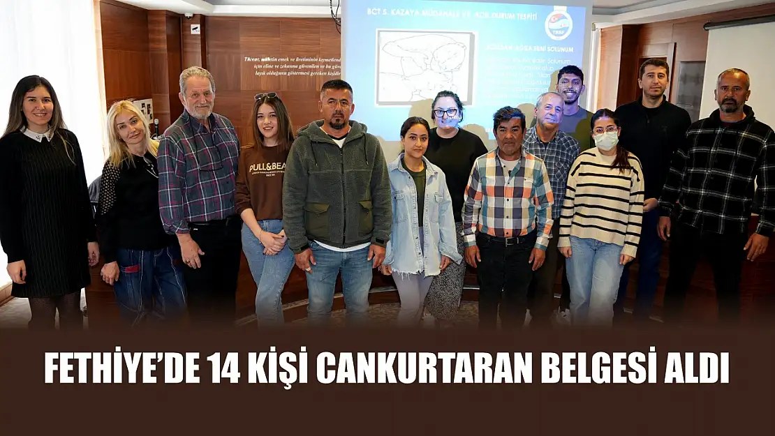 Fethiye'de 14 kişi cankurtaran belgesi aldı