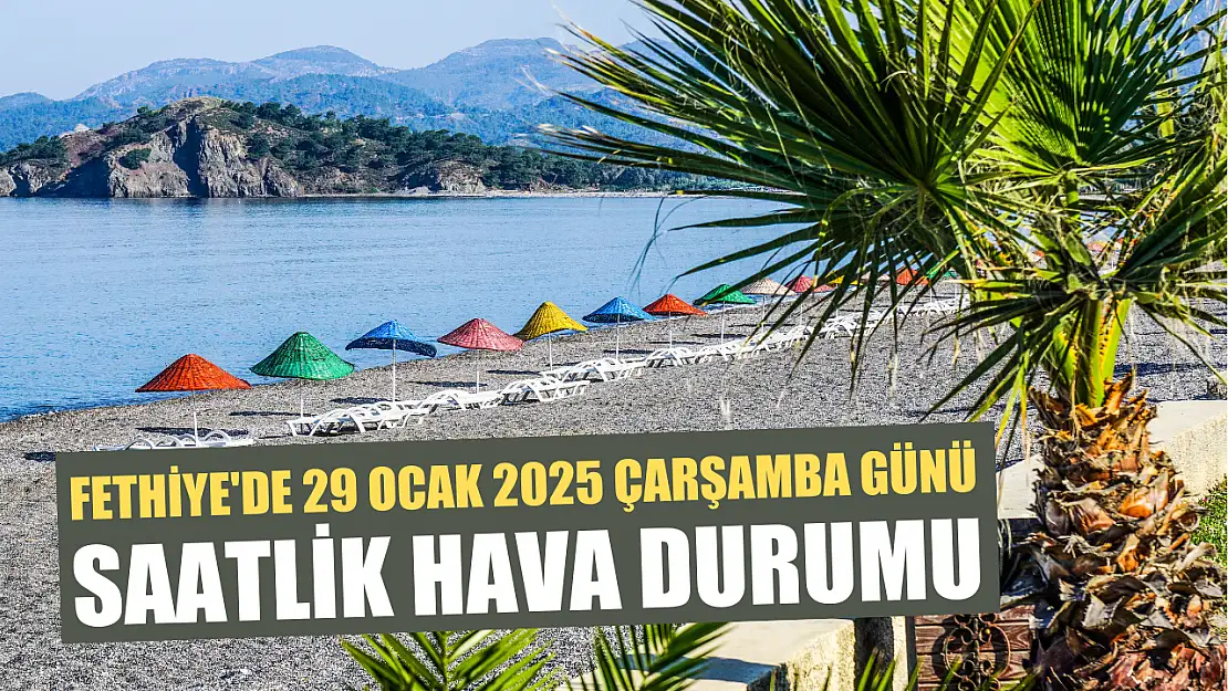 Fethiye'de 29 Ocak 2025 Çarşamba Günü Saatlik Hava Durumu