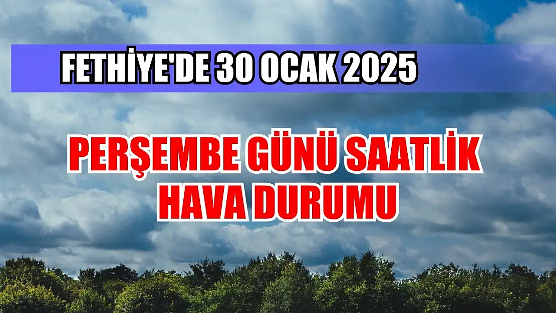 Fethiye'de 30 Ocak 2025 Perşembe Günü Saatlik Hava Durumu