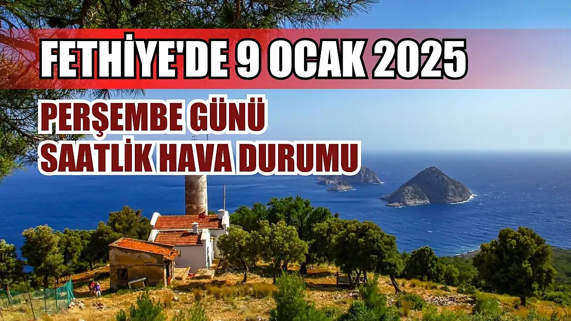 Fethiye'de 9 Ocak 2025 Perşembe Günü Saatlik Hava Durumu