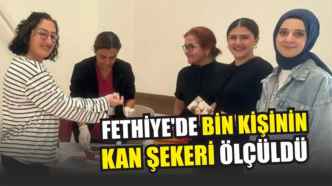 Fethiye'de bin kişinin kan şekeri ölçüldü