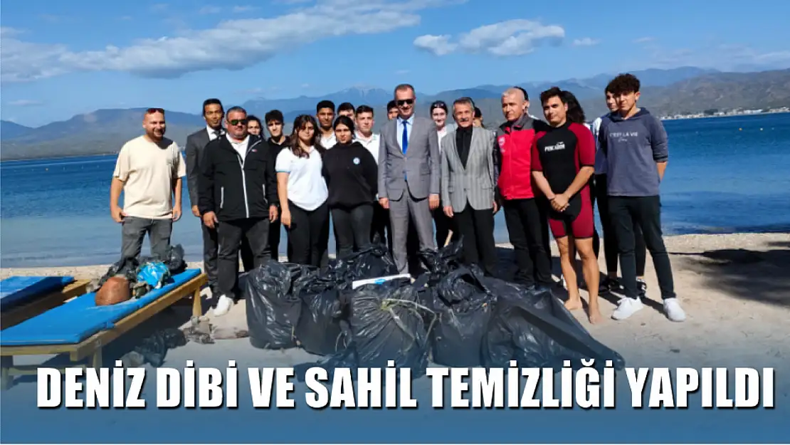 Fethiye'de Deniz Dibi ve Sahil Temizliği Yapıldı