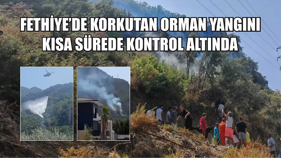 Fethiye'de korkutan orman yangını kısa sürede kontrol altında