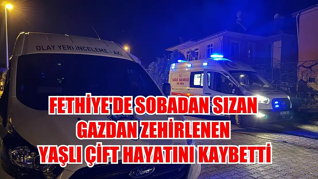 Fethiye'de sobadan sızan gazdan zehirlenen yaşlı çift hayatını kaybetti