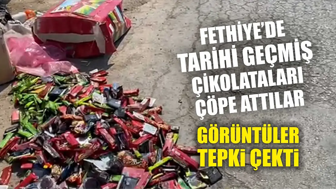 Fethiye'de Tarihi Geçmiş Çikolataları Çöpe Attılar, Görüntüler Tepki Çekti