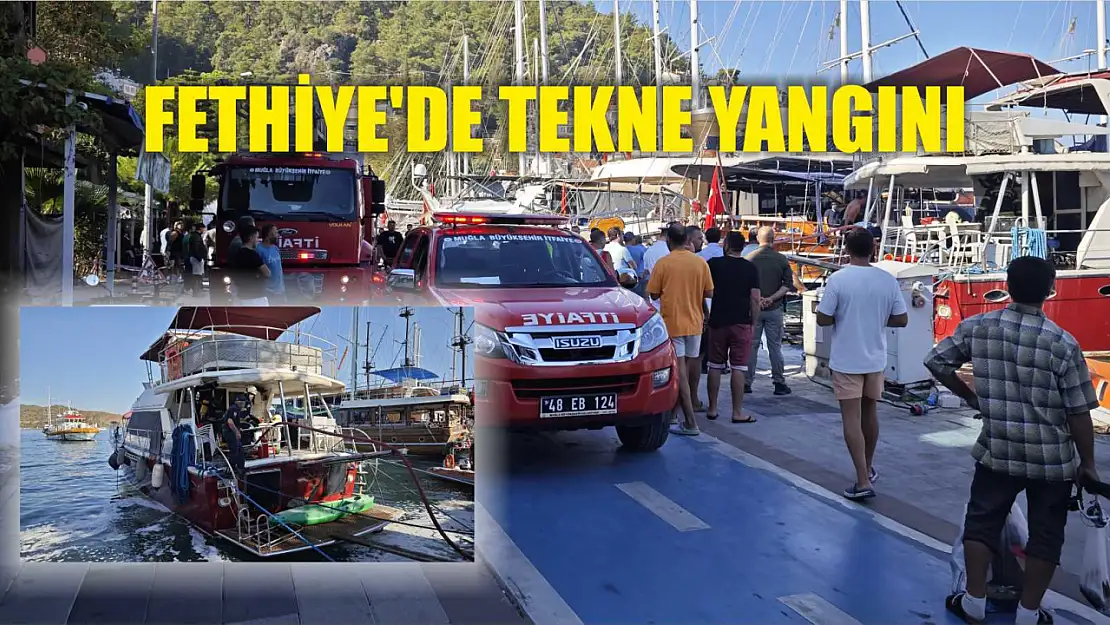 Fethiye'de Tekne Yangını 