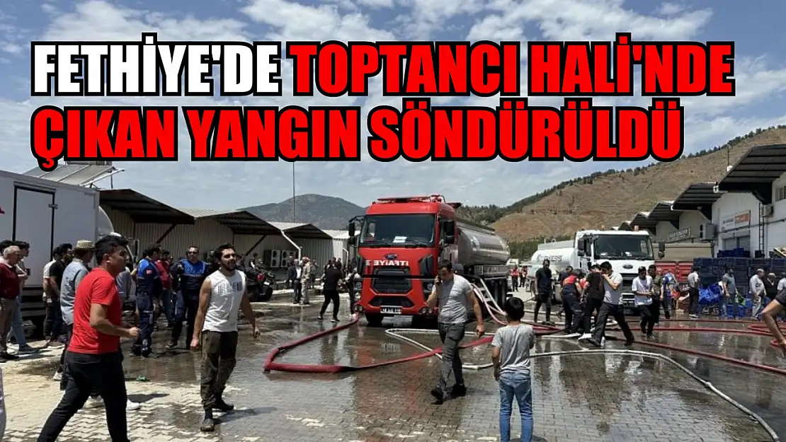 Fethiye'de Toptancı Hali'nde çıkan yangın söndürüldü