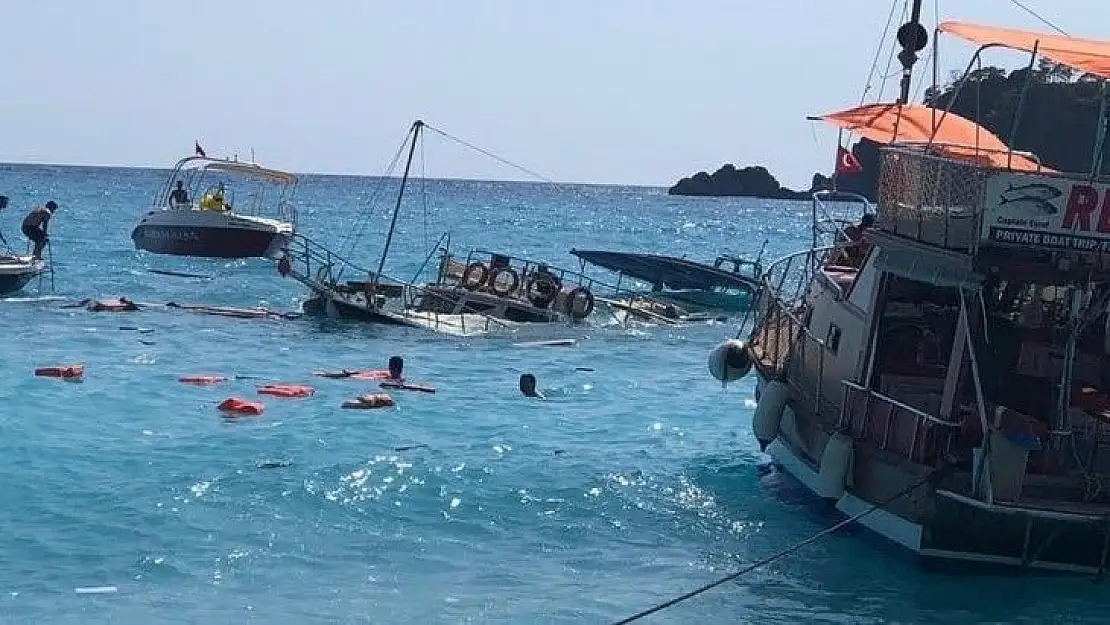 Fethiye'de tur teknesi battı, 1'i çocuk 3 yaralı