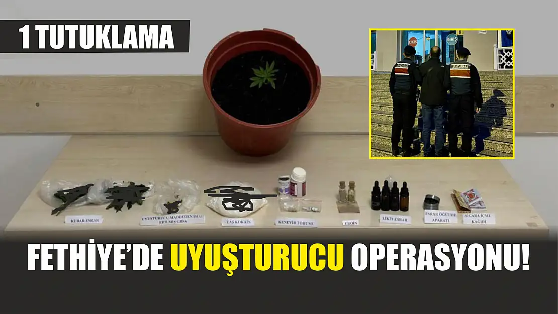 Fethiye'de uyuşturucu operasyonu! 1 tutuklama