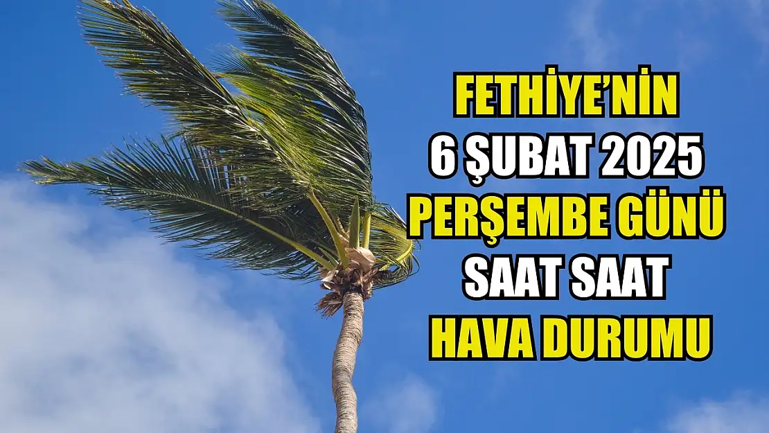 Fethiye'nin 6 Şubat 2025 Perşembe günü saat saat hava durumu