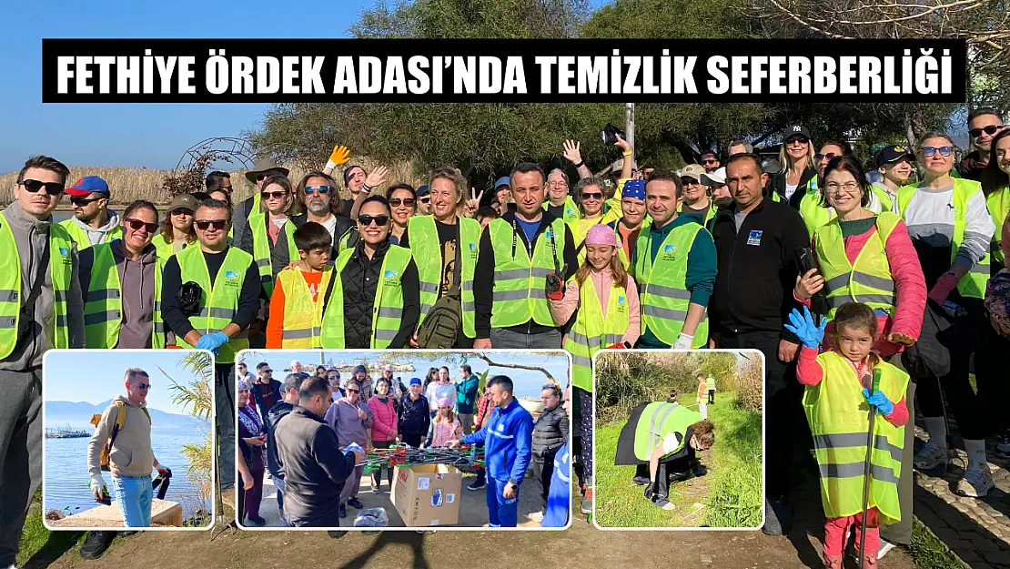 Fethiye Ördek Adası'nda temizlik seferberliği