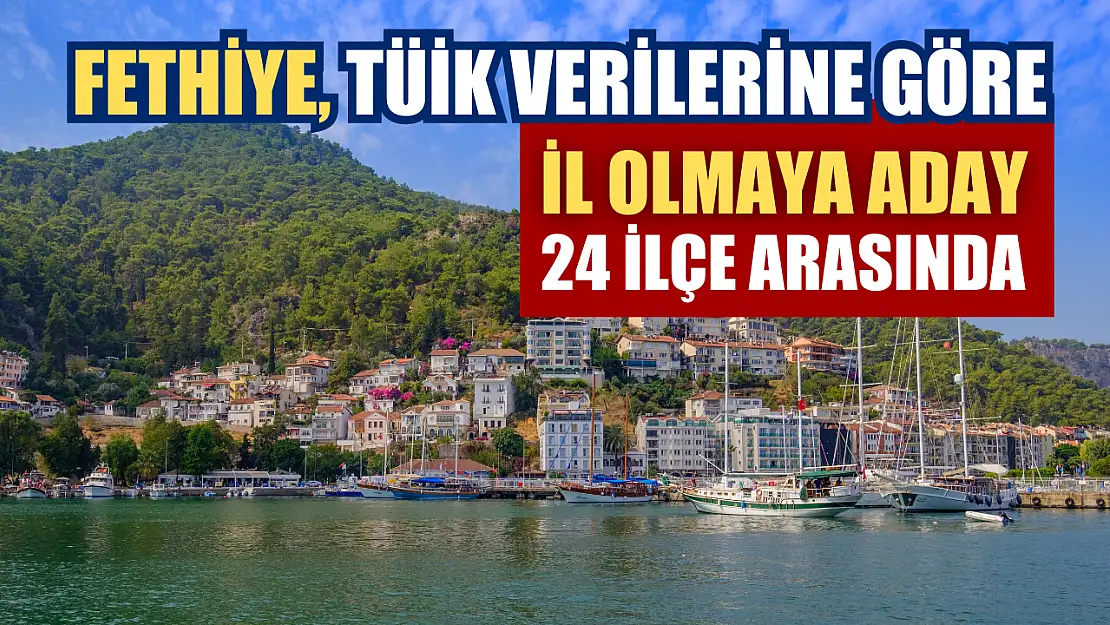 Fethiye, TÜİK Verilerine Göre İl Olmaya Aday 24 İlçe Arasında