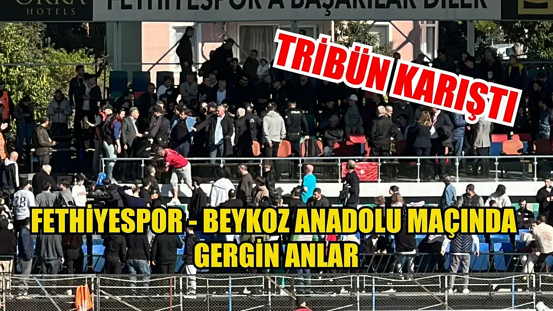 Fethiyespor - Beykoz Anadolu Maçında Gergin Anlar: Tribün Karıştı