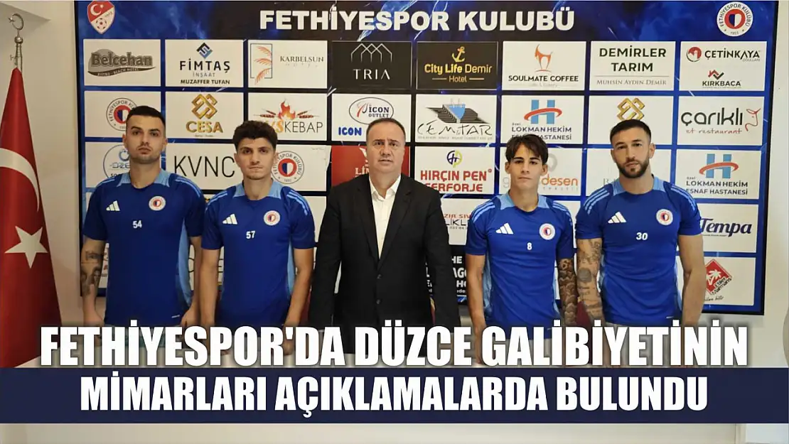 Fethiyespor'da Düzce Galibiyetinin Mimarları Açıklamalarda Bulundu