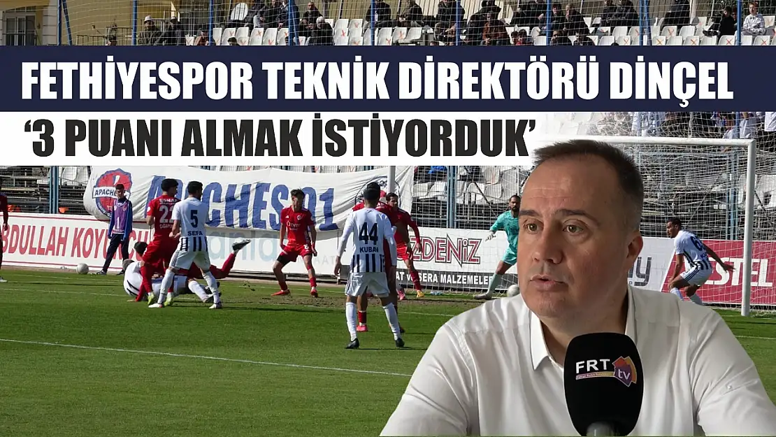 Fethiyespor Teknik Direktörü Dinçel, '3 puanı almak istiyorduk'