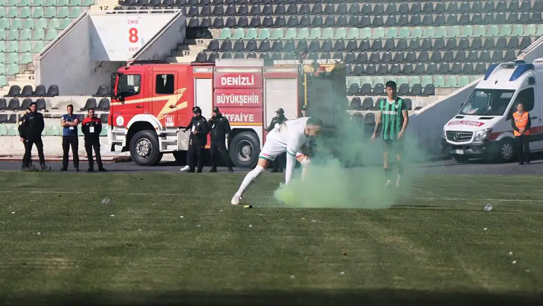 Fethiyespor'un ligdeki rakibi Denizlispor'un taraftarından istenmeyen hareket: 1 gözaltı