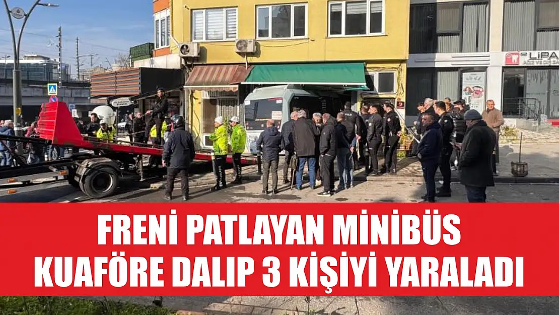 Freni Patlayan Minibüs Kuaföre Dalıp 3 Kişiyi Yaraladı