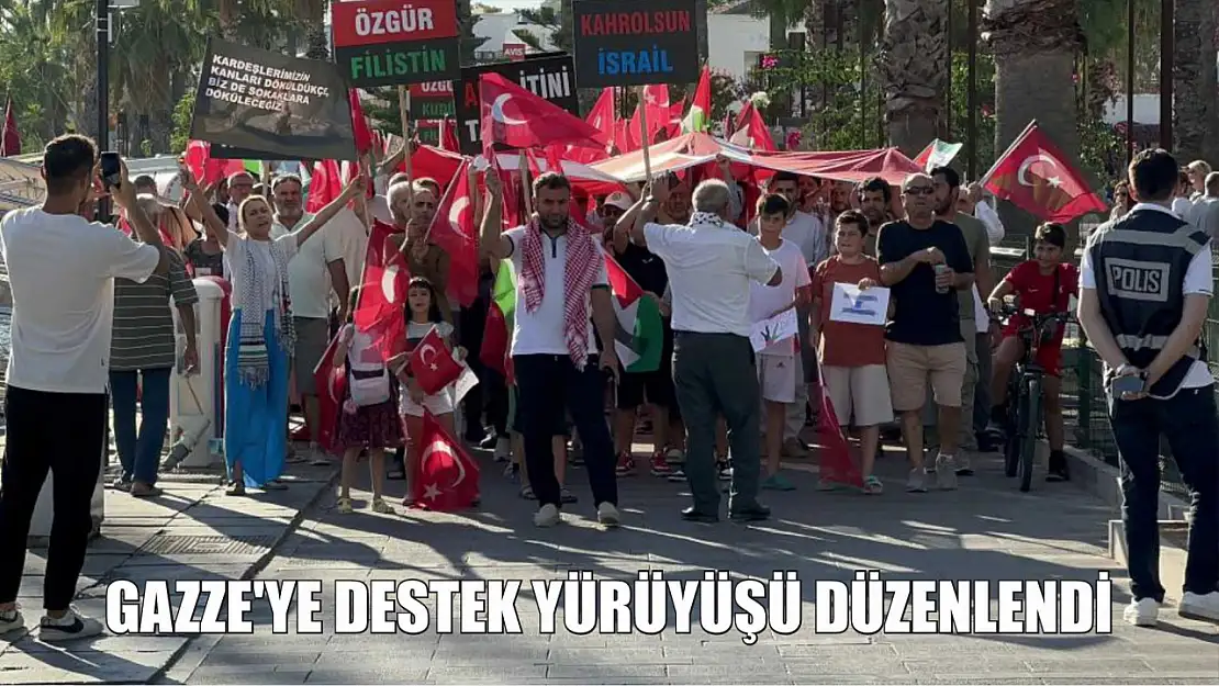 Gazze'ye destek yürüyüşü düzenlendi