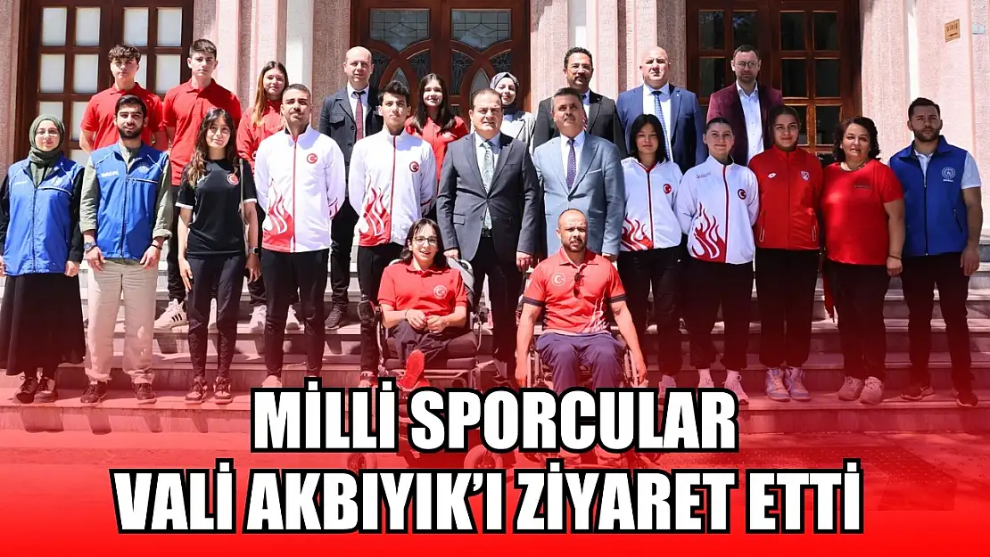 Gençlik Haftası Kapsamında Milli Sporcular Vali Akbıyık'ı Ziyaret Etti