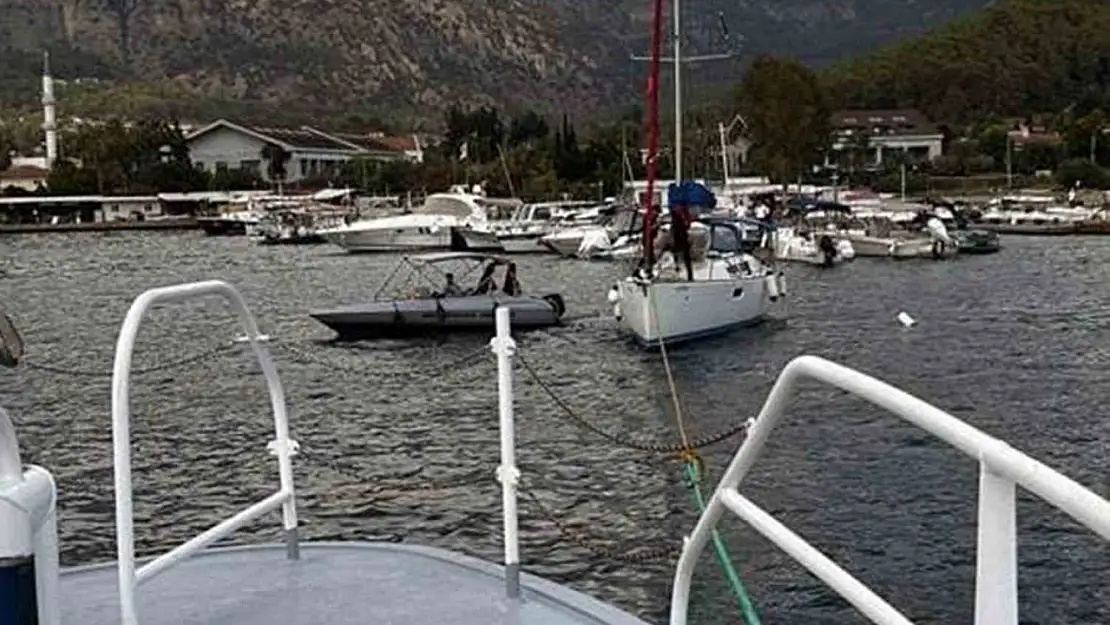 Sürüklenen boş tekneyi KIYEM ekipleri kurtardı