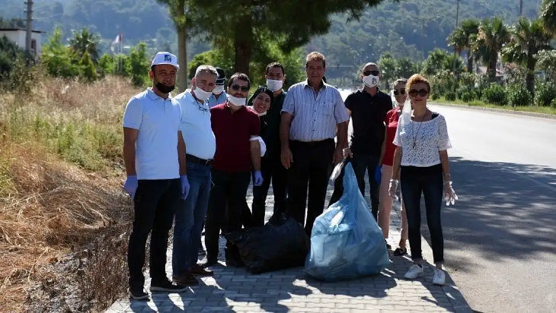 Göcek'te temizlik kampanyası yapıldı