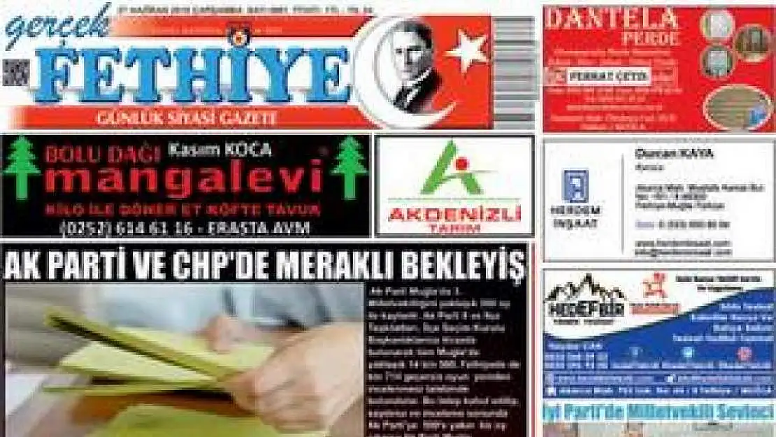 27Haziran2018 Gerçek Fethiye Gazetesi OKU