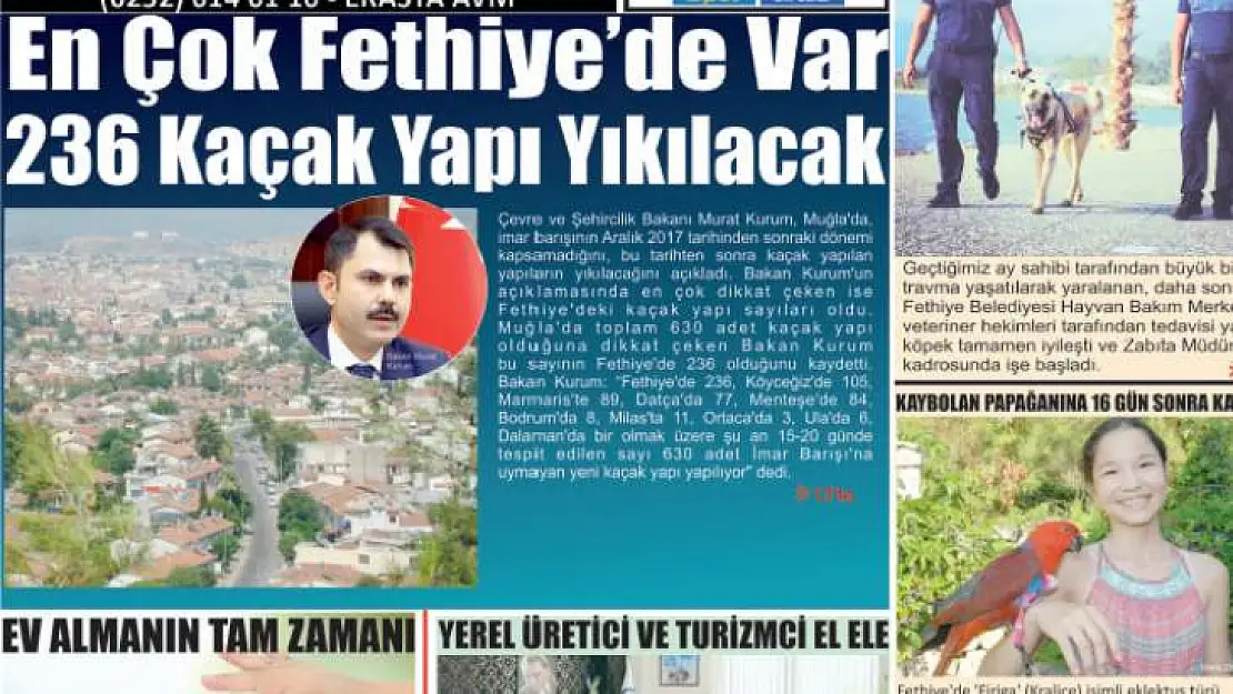 3 Eylül 2018 Gerçek Fethiye Gazetesi