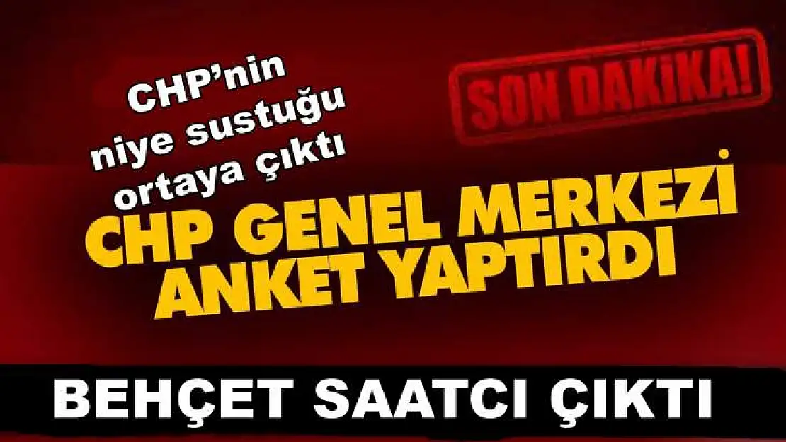 CHP ANKETİ ULUSAL BASINA SIZDI