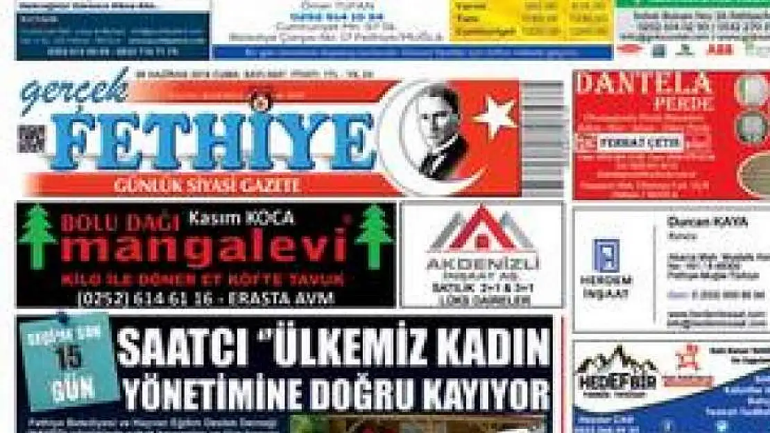 8Haziran2018 GerçekFethiye Gazetesi Oku