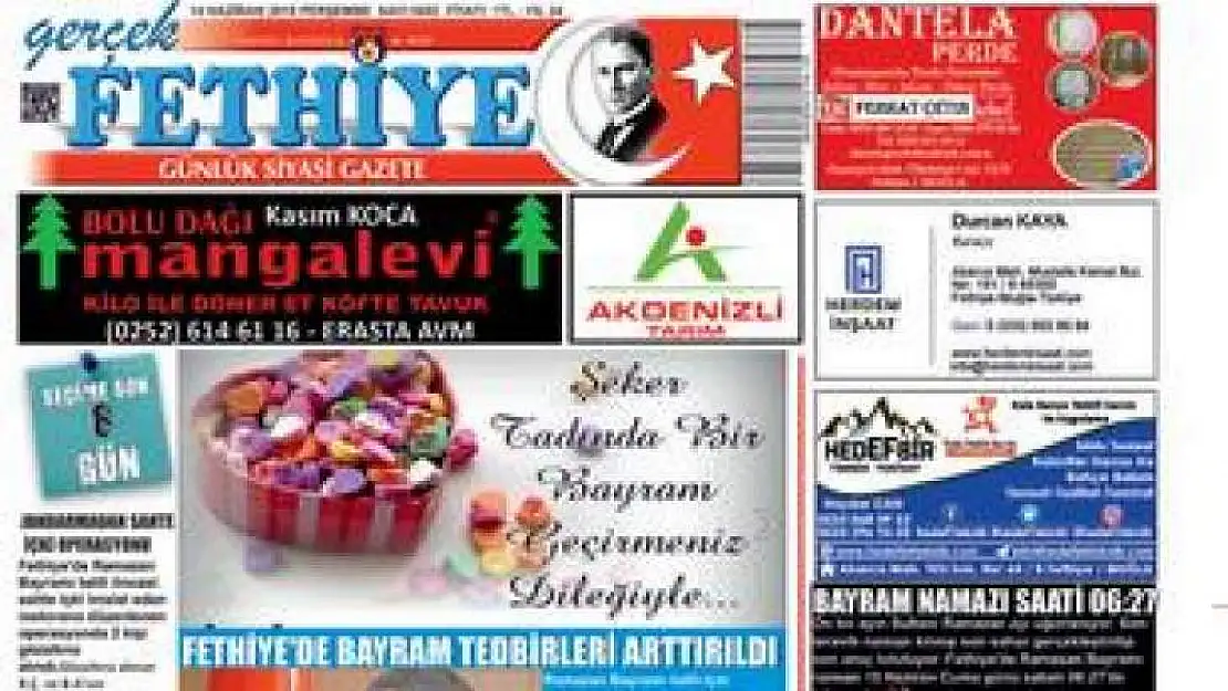 14Haziran2018 GerçekFethiye Gazetesi Oku