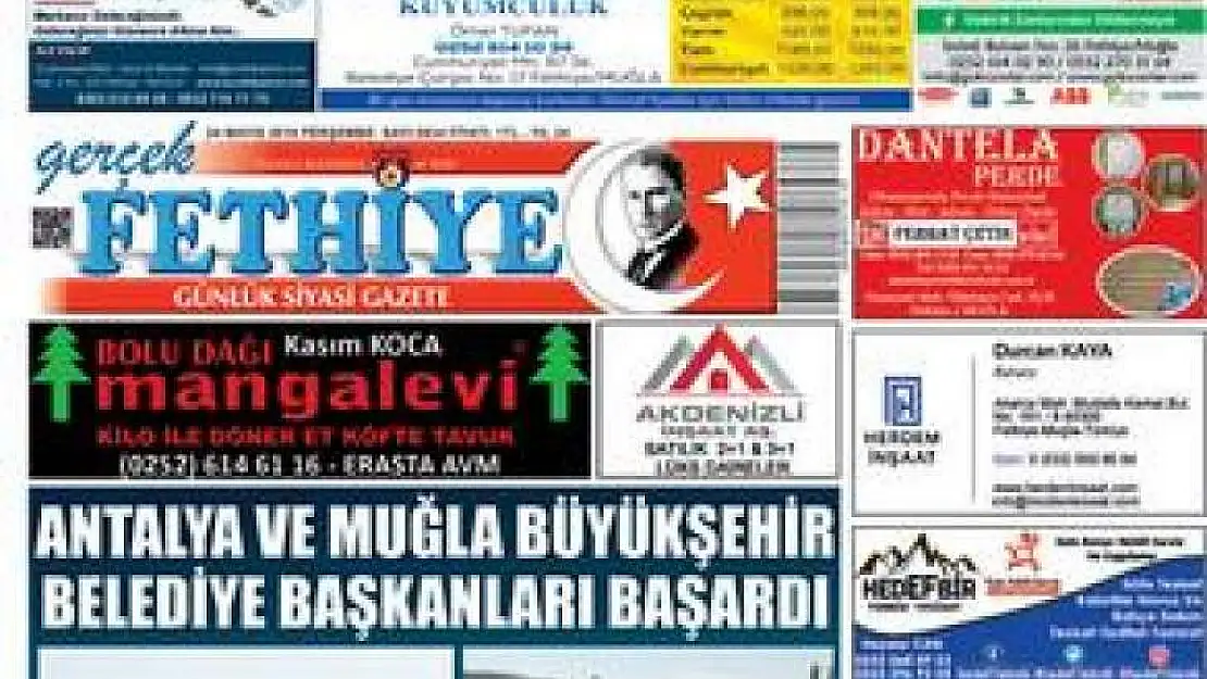 Gerçek Fethiye Gazetesi 24 Mayıs 2018