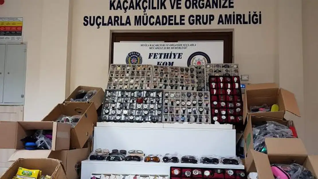 FETHİYE POLİSİ KAÇAK SAAT VE GÖZLÜKLERE EL KOYDU