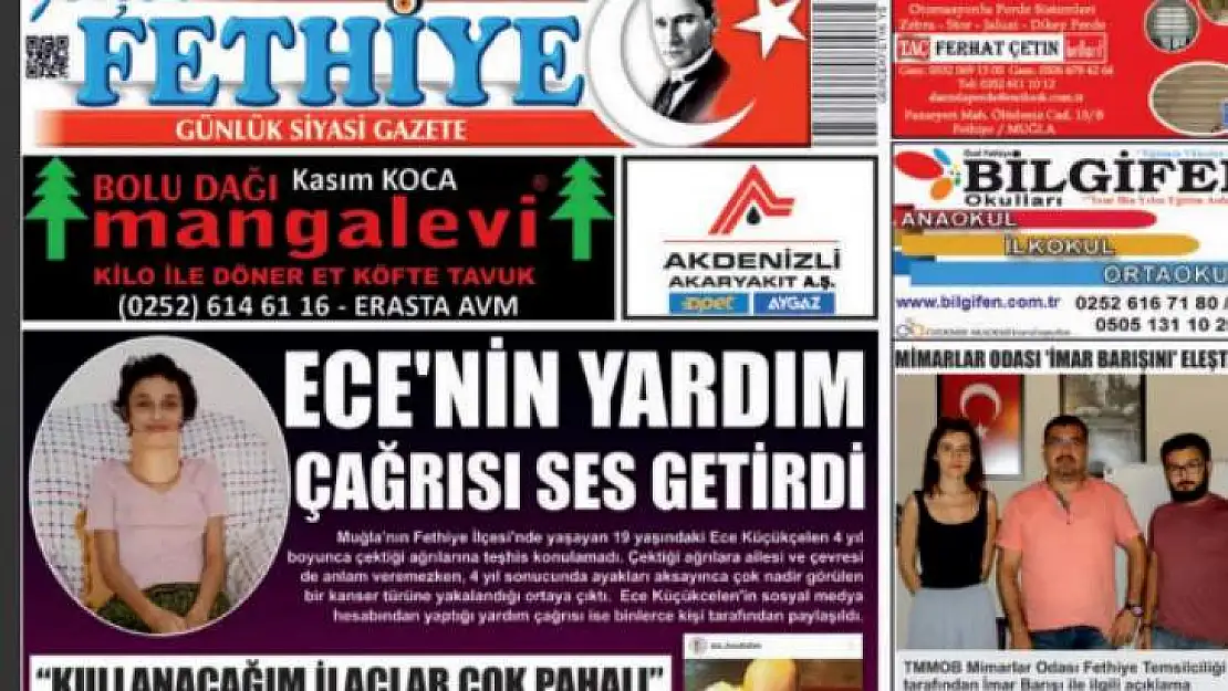 13 Eylül 2018 Gerçek Fethiye Gazetesi